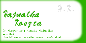 hajnalka koszta business card